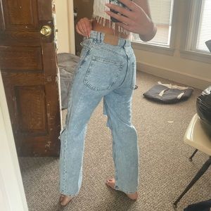 H&M Light-wash Ripped Jeans